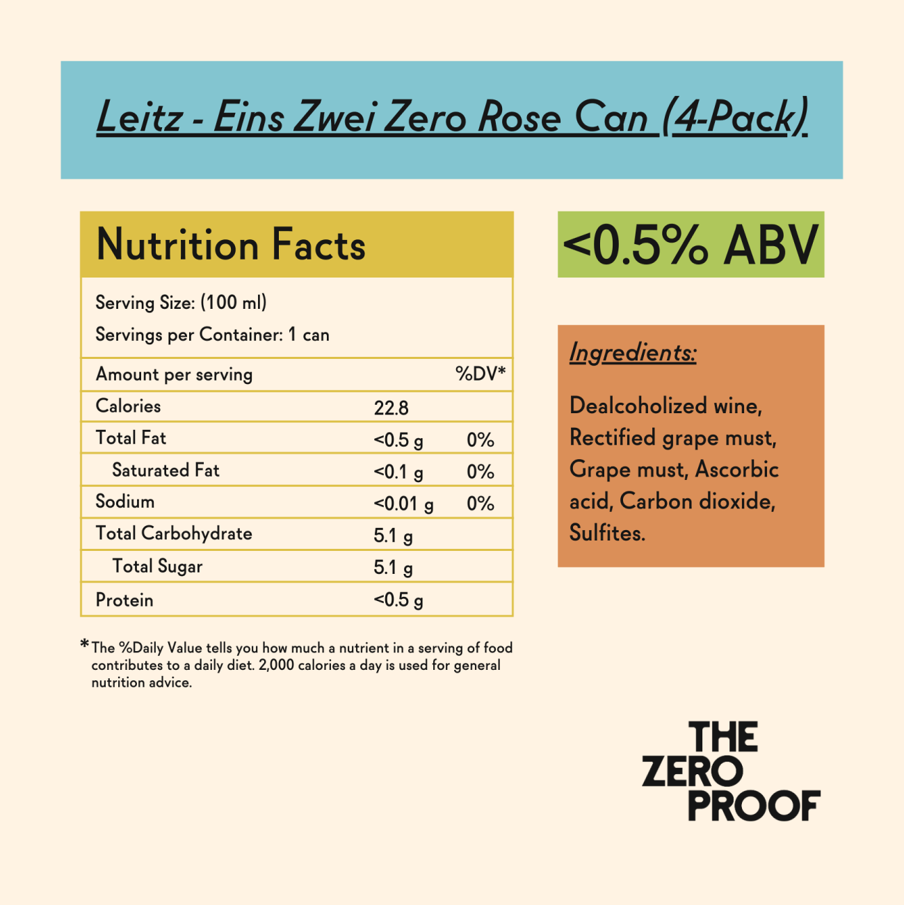 Leitz's Eins Zwei Zero Non-Alcoholic Rose (Cans) | The Zero