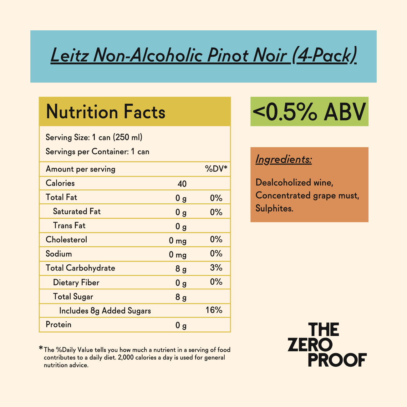 Leitz Non - Alcoholic Pinot Noir - Pack of 4 - The Zero Proof