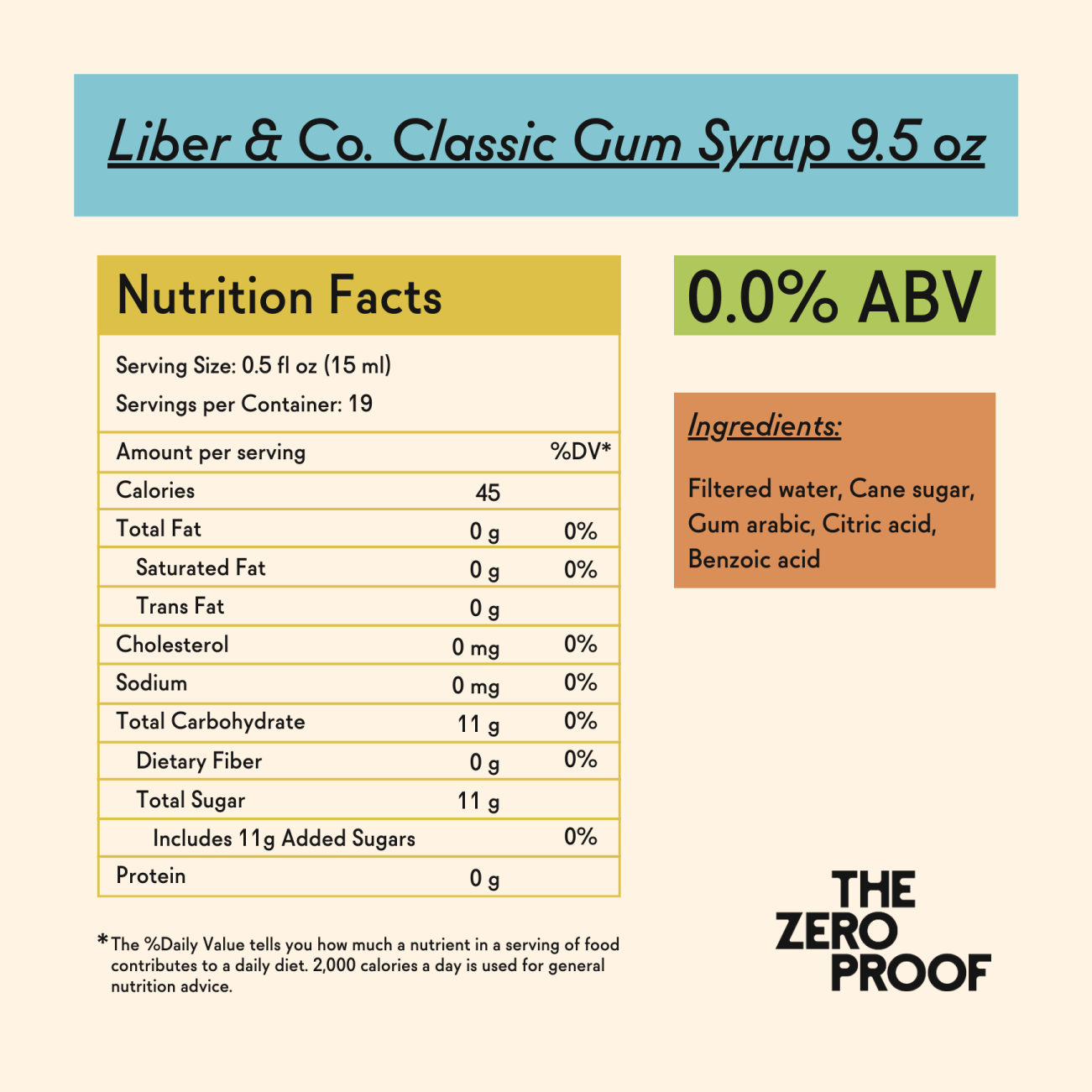 Liber & Co. Classic Gum Syrup - 375 mL - The Zero Proof