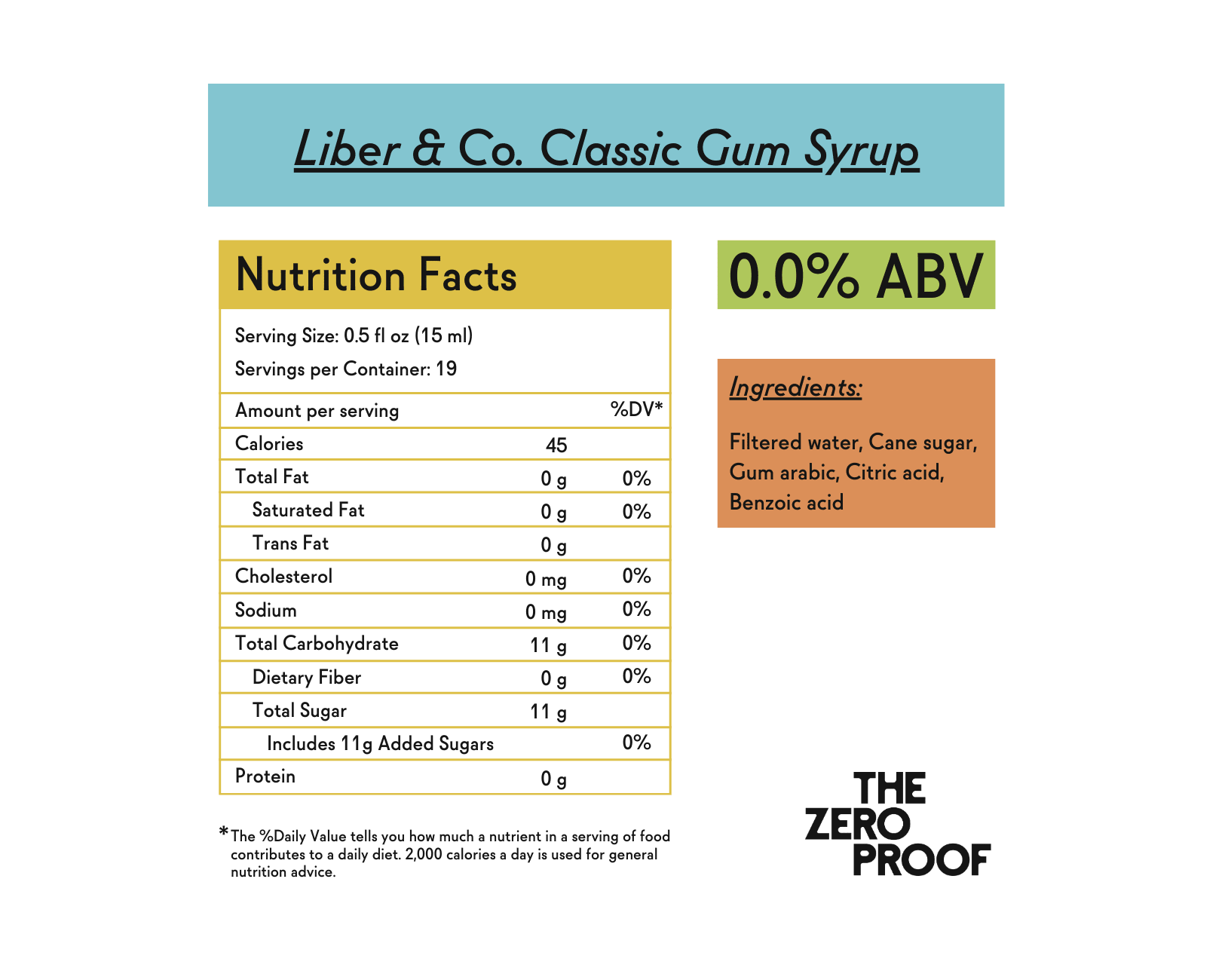 Liber & Co. Classic Gum Syrup - The Zero Proof