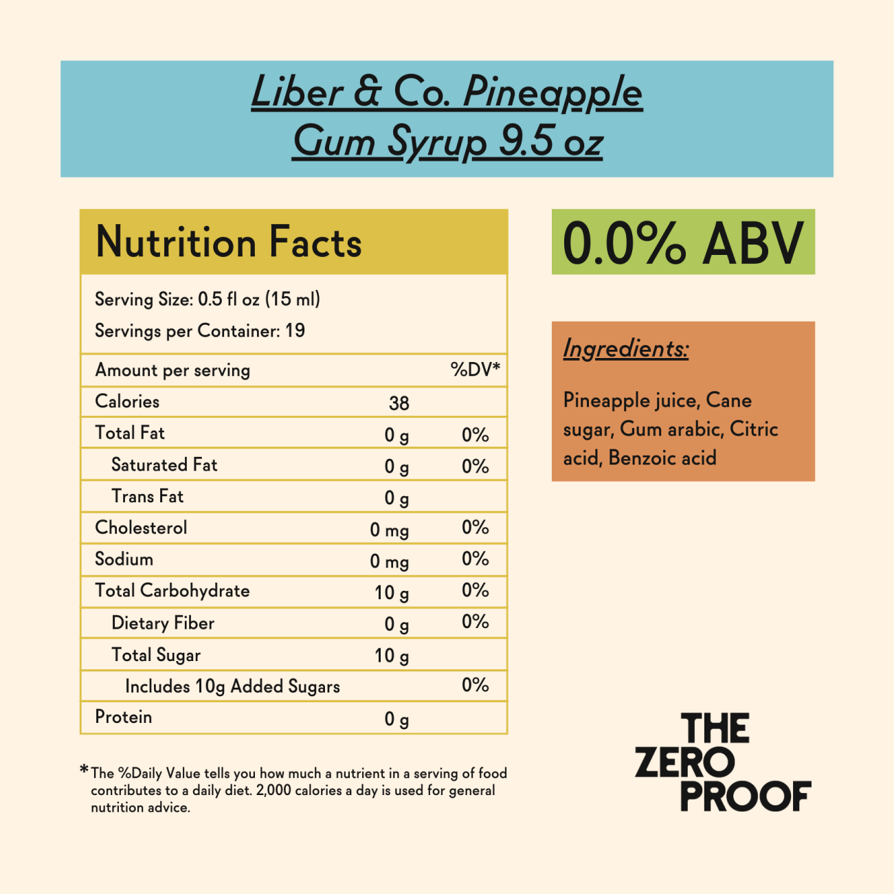 Liber & Co. Pineapple Gum Syrup 9.5 oz - The Zero Proof