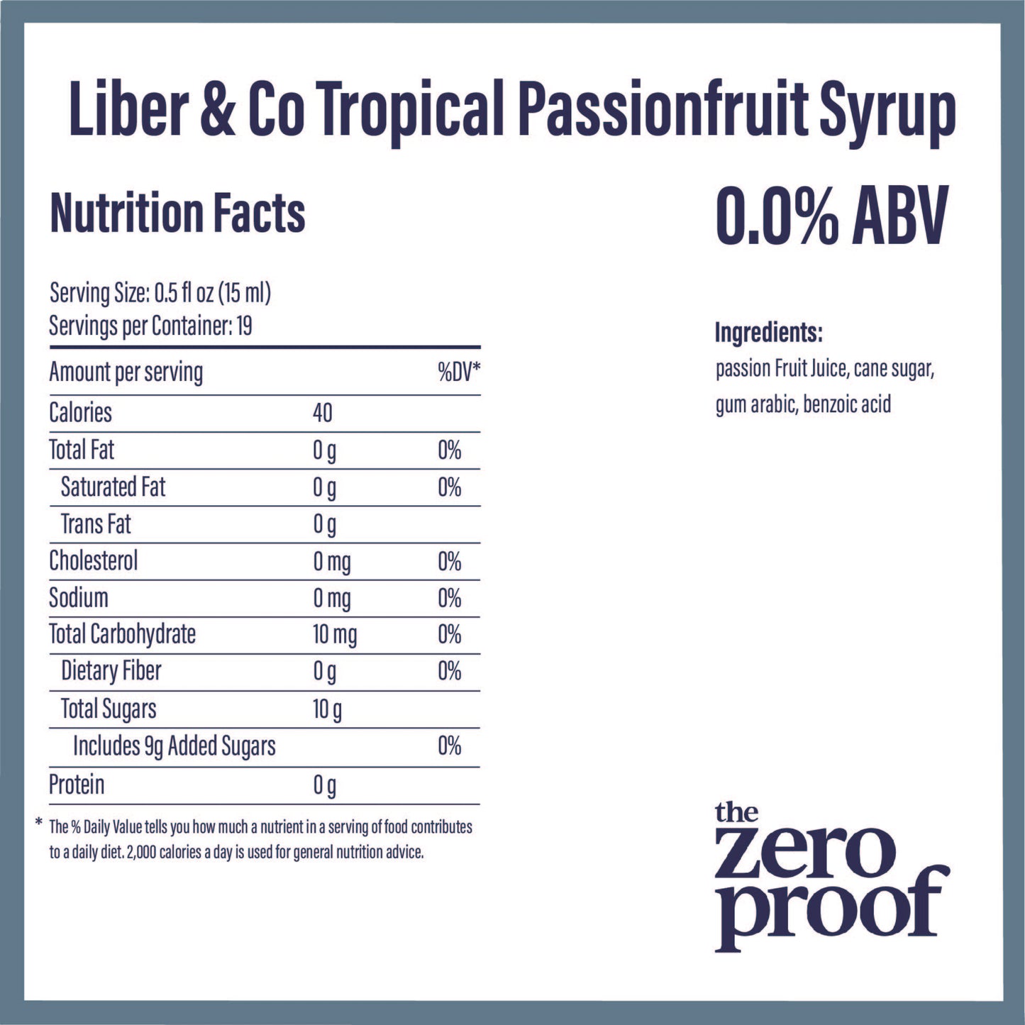 Liber & Co. Tropical Passion Fruit Syrup 9.5 oz