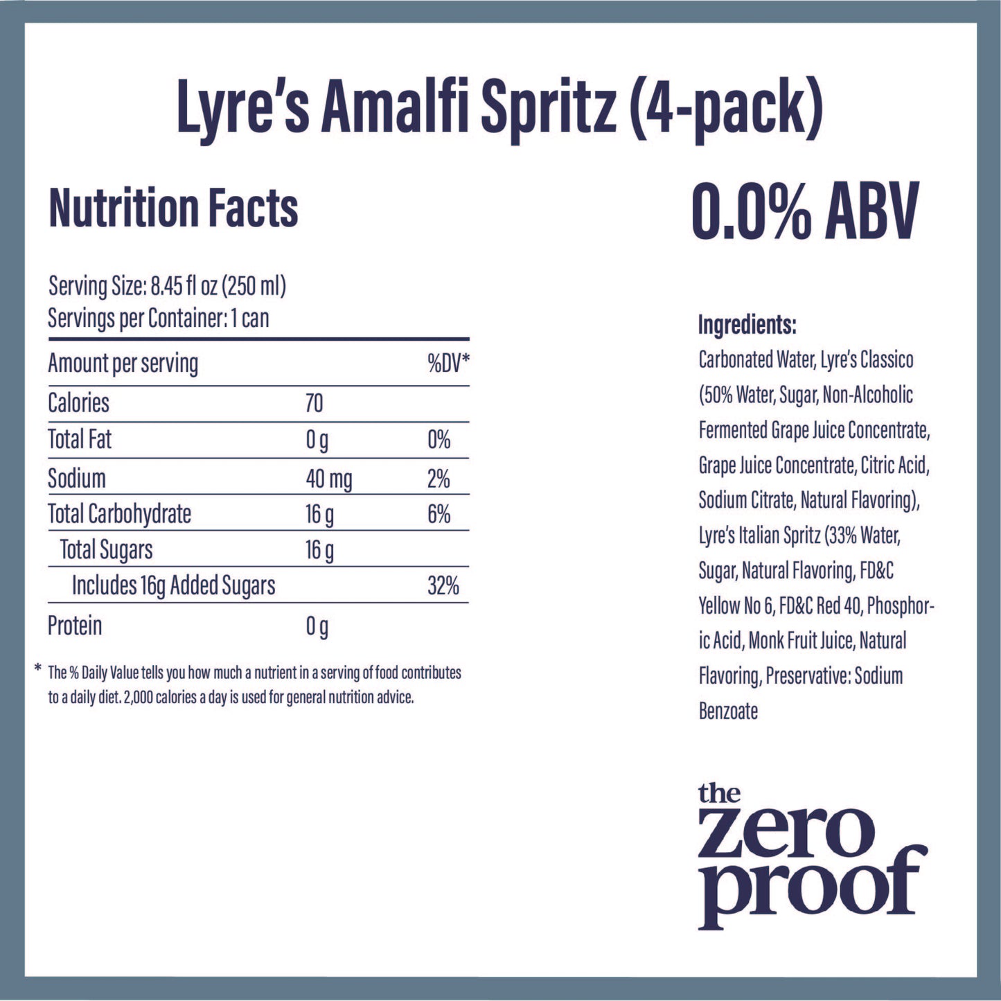 Lyre's Amalfi Spritz Ready to Drink (4-Pack)