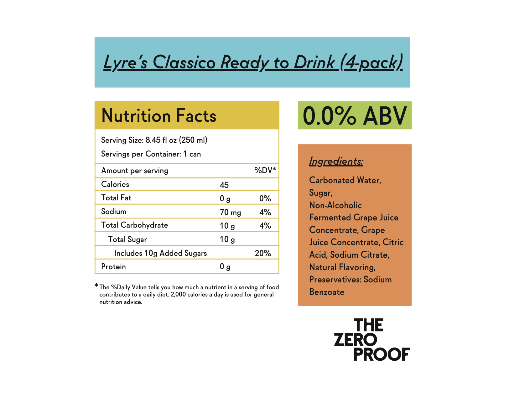 Lyre’s Classico Non - Alcoholic Sparkling Wine (4 - Pack) - The Zero Proof