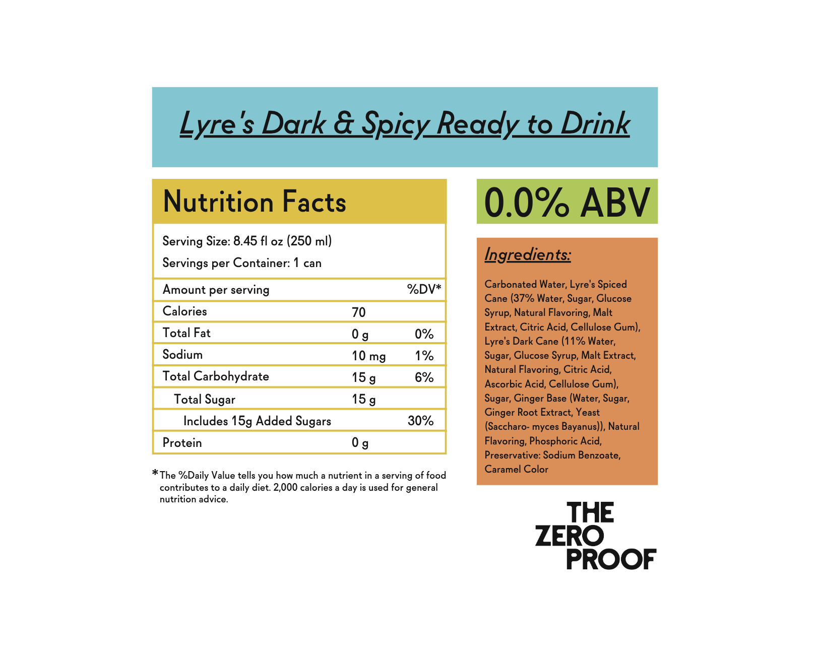 Lyre's Dark & Spicy Ready to Drink (4 - pack) - The Zero Proof