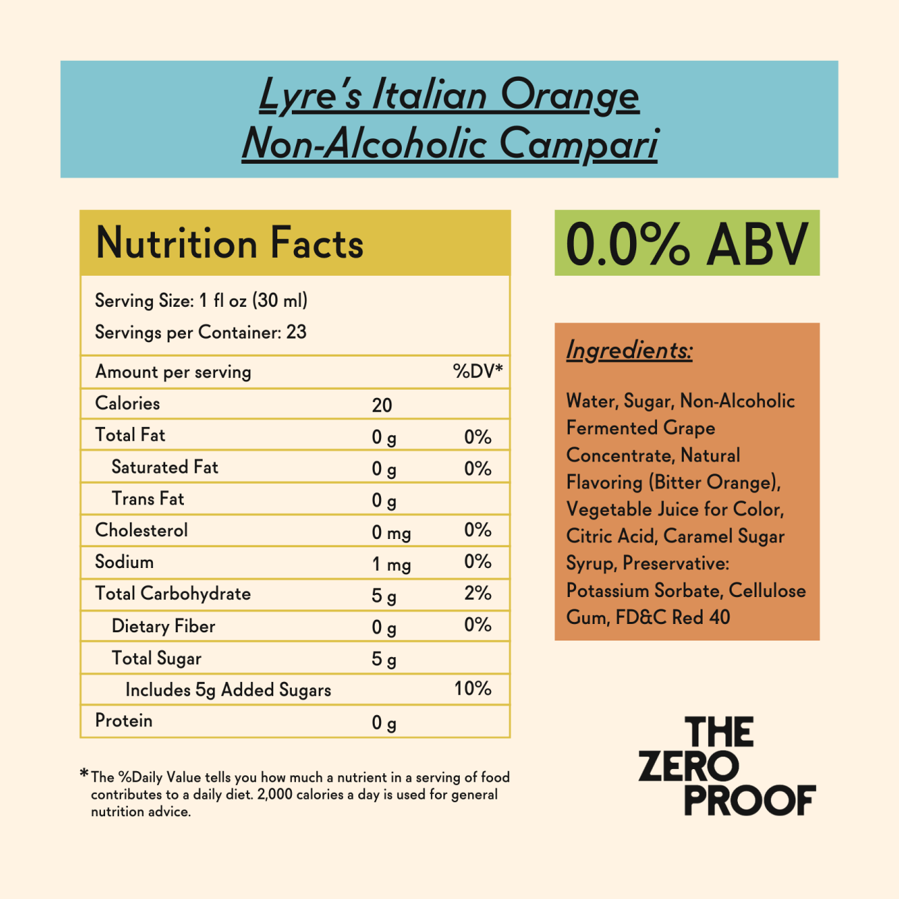 Lyre’s Italian Orange Non - Alcoholic Campari - The Zero Proof