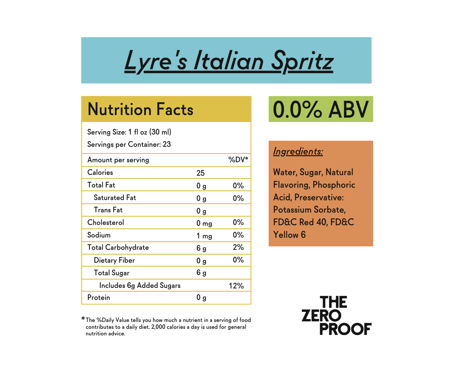 Lyre's Italian Spritz Non - Alcoholic Aperol - The Zero Proof