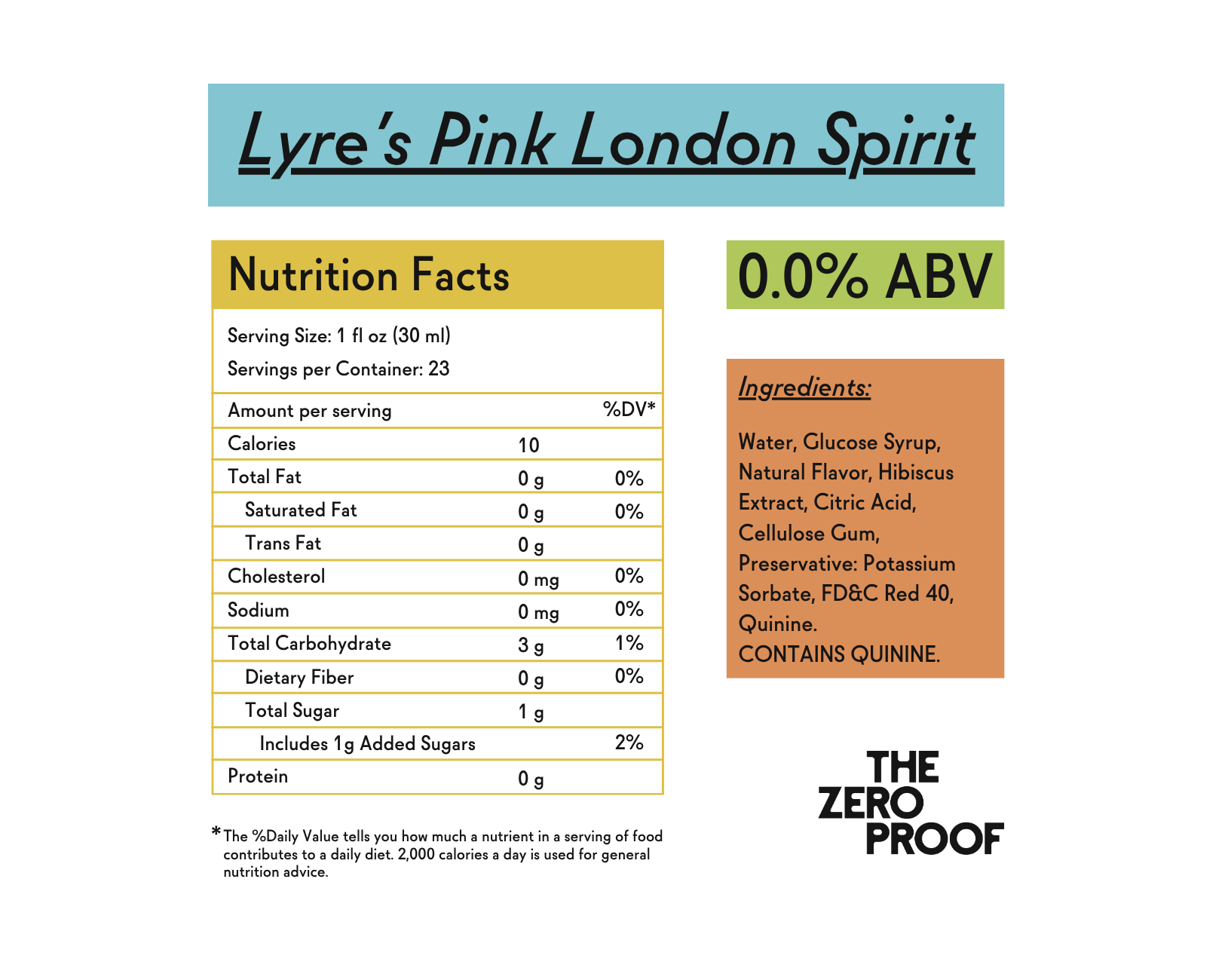 Lyre's Pink London Spirit Non - Alcoholic Gin - The Zero Proof