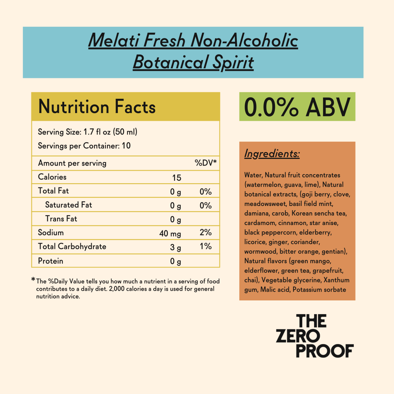 Melati Fresh Non - Alcoholic Botanical Spirit - The Zero Proof