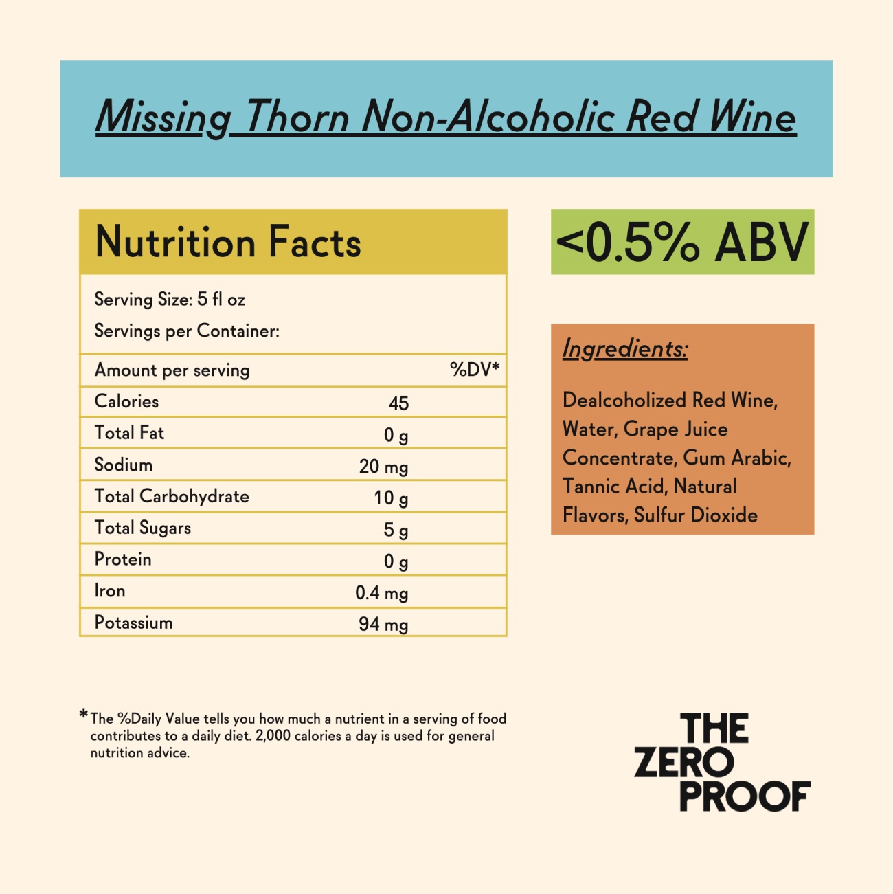 Missing Thorn Alcohol - Removed Red Wine - The Zero Proof