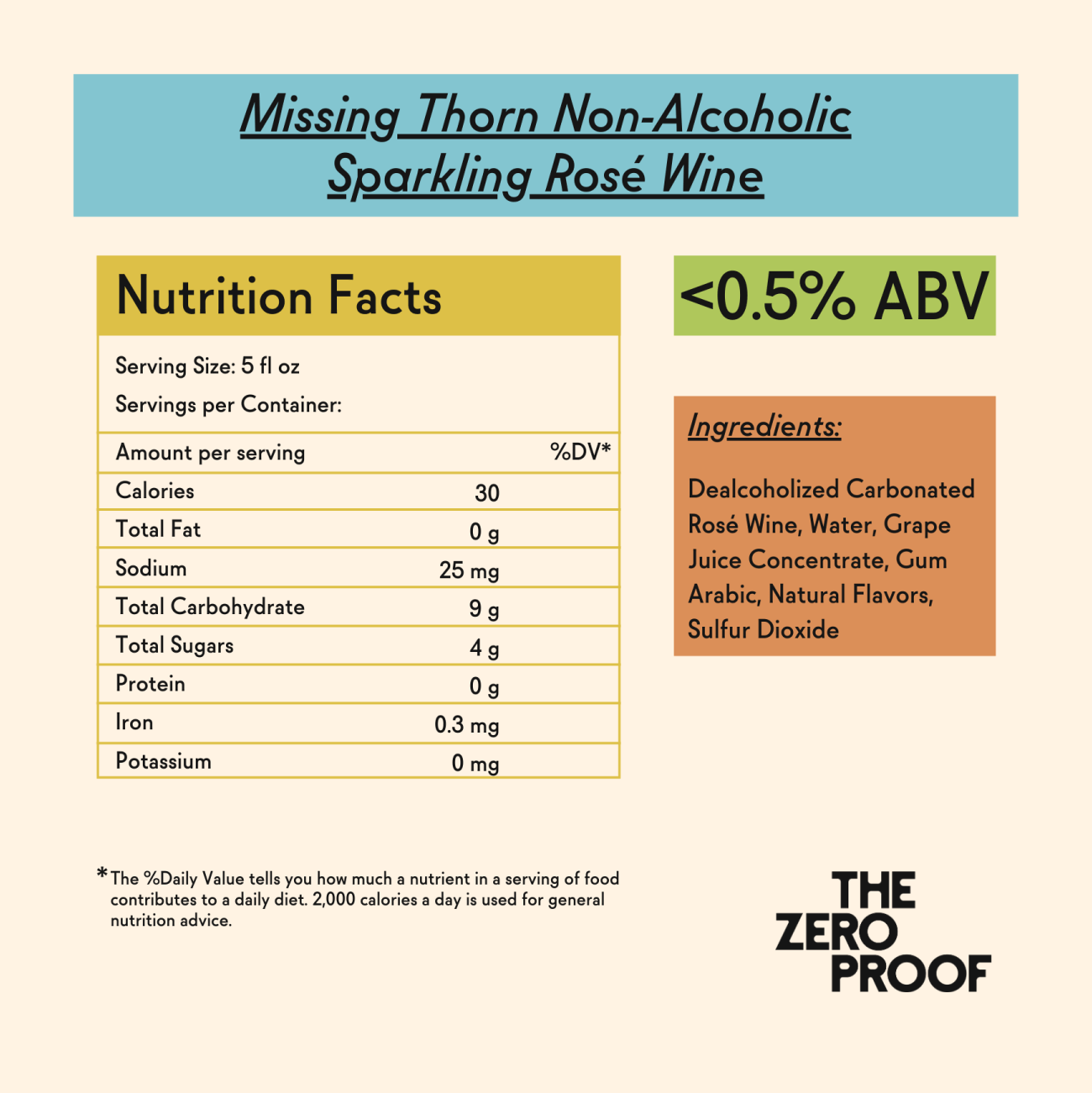 Missing Thorn Alcohol - Removed Sparkling Rosé Wine - The Zero Proof