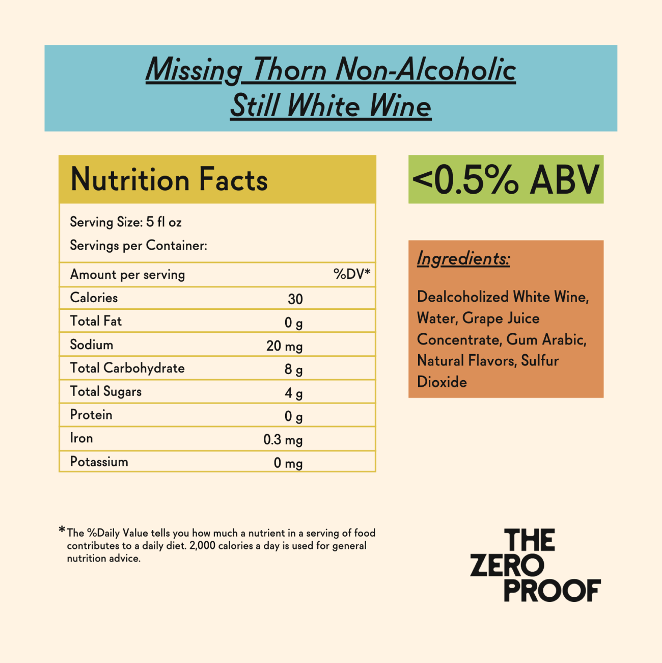 Missing Thorn Alcohol - Removed Still White Wine - The Zero Proof