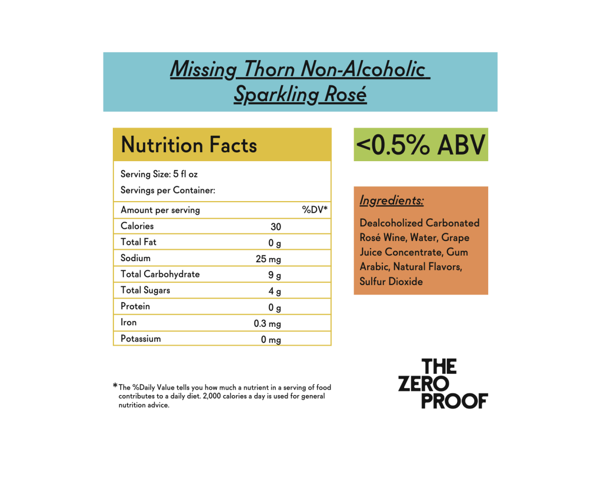 Missing Thorn Non - Alcoholic Sparkling Rosé - The Zero Proof