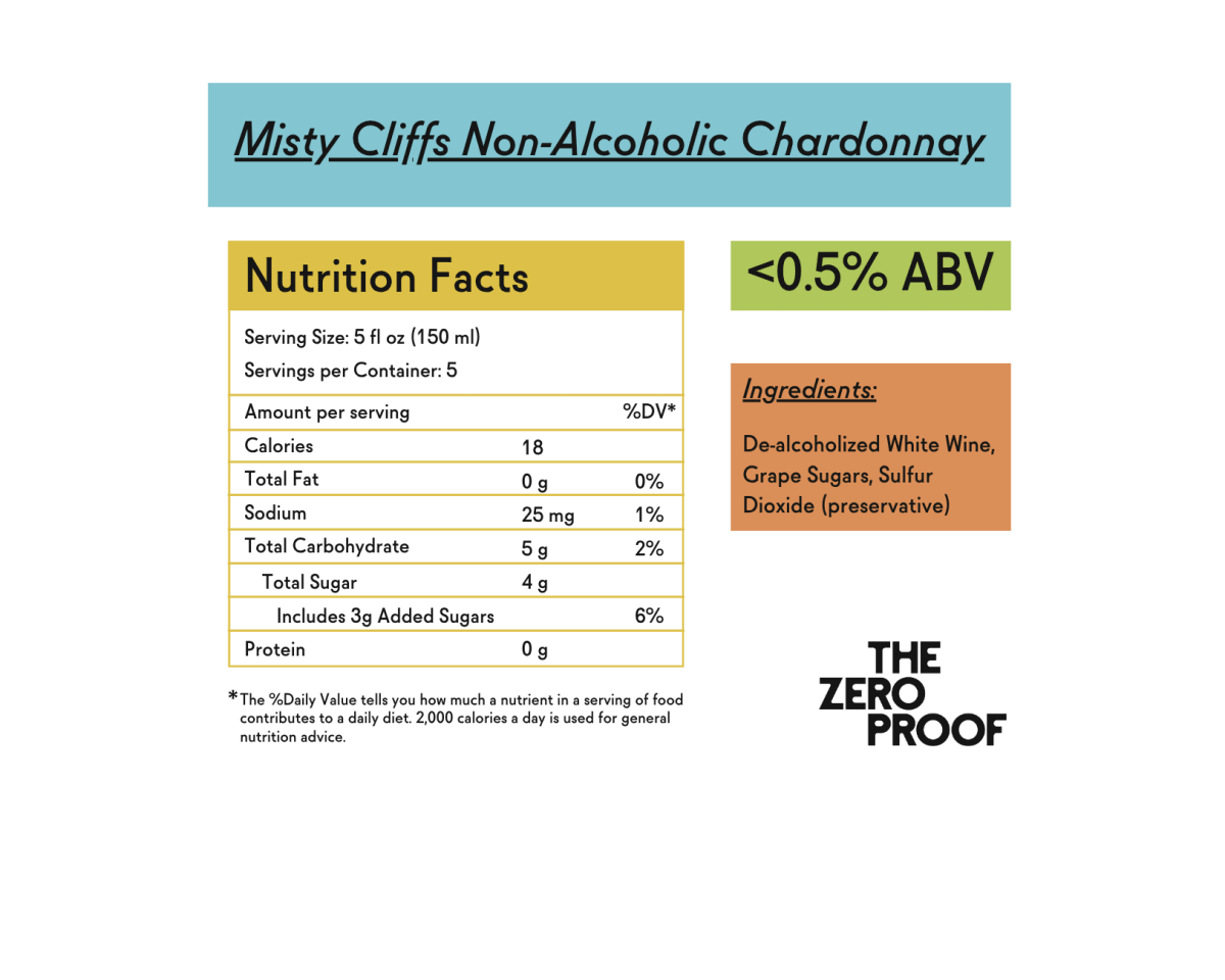 Misty Cliffs Non-Alcoholic Chardonnay - The Zero Proof
