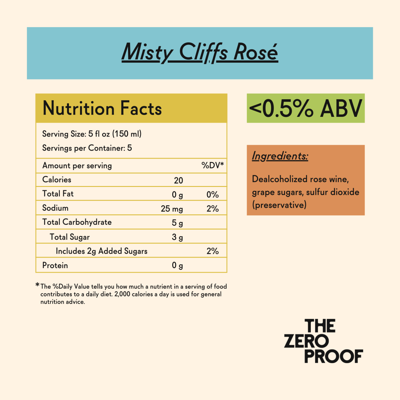 Misty Cliffs Rose Dealcoholized Wine - The Zero Proof