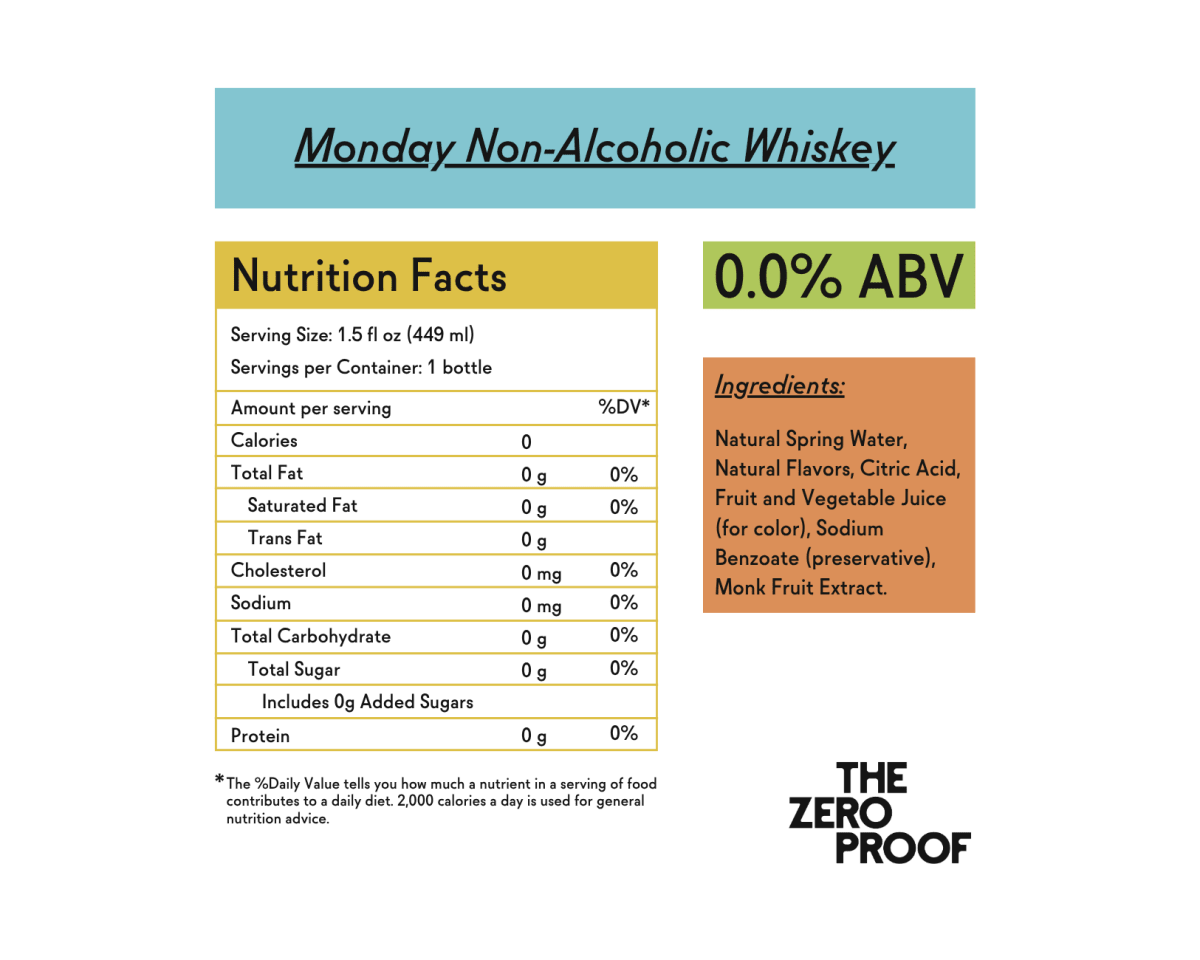 Monday Non - Alcoholic Whiskey - The Zero Proof