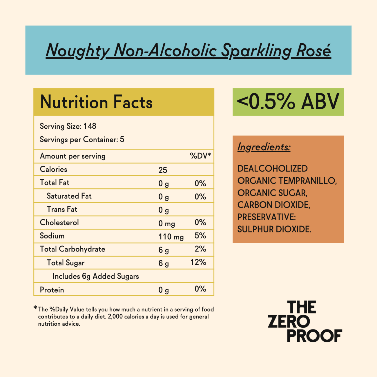 Noughty Non - Alcoholic Sparkling Rosé - The Zero Proof