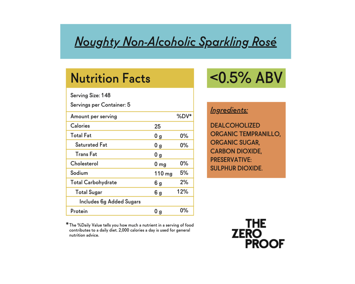 Noughty Non - Alcoholic Sparkling Rosé - The Zero Proof