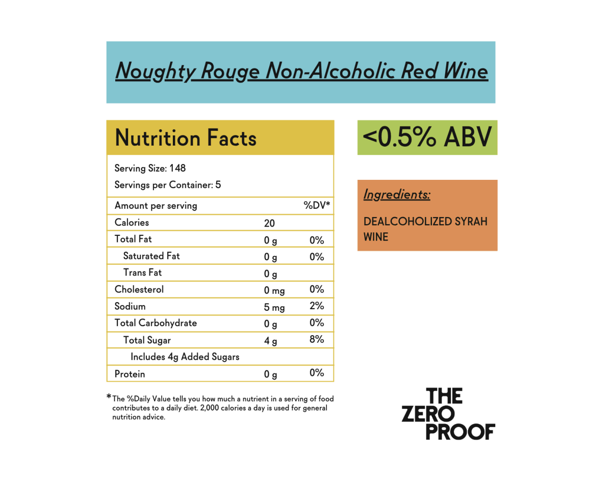 Noughty Rouge Non - Alcoholic Red Wine - The Zero Proof