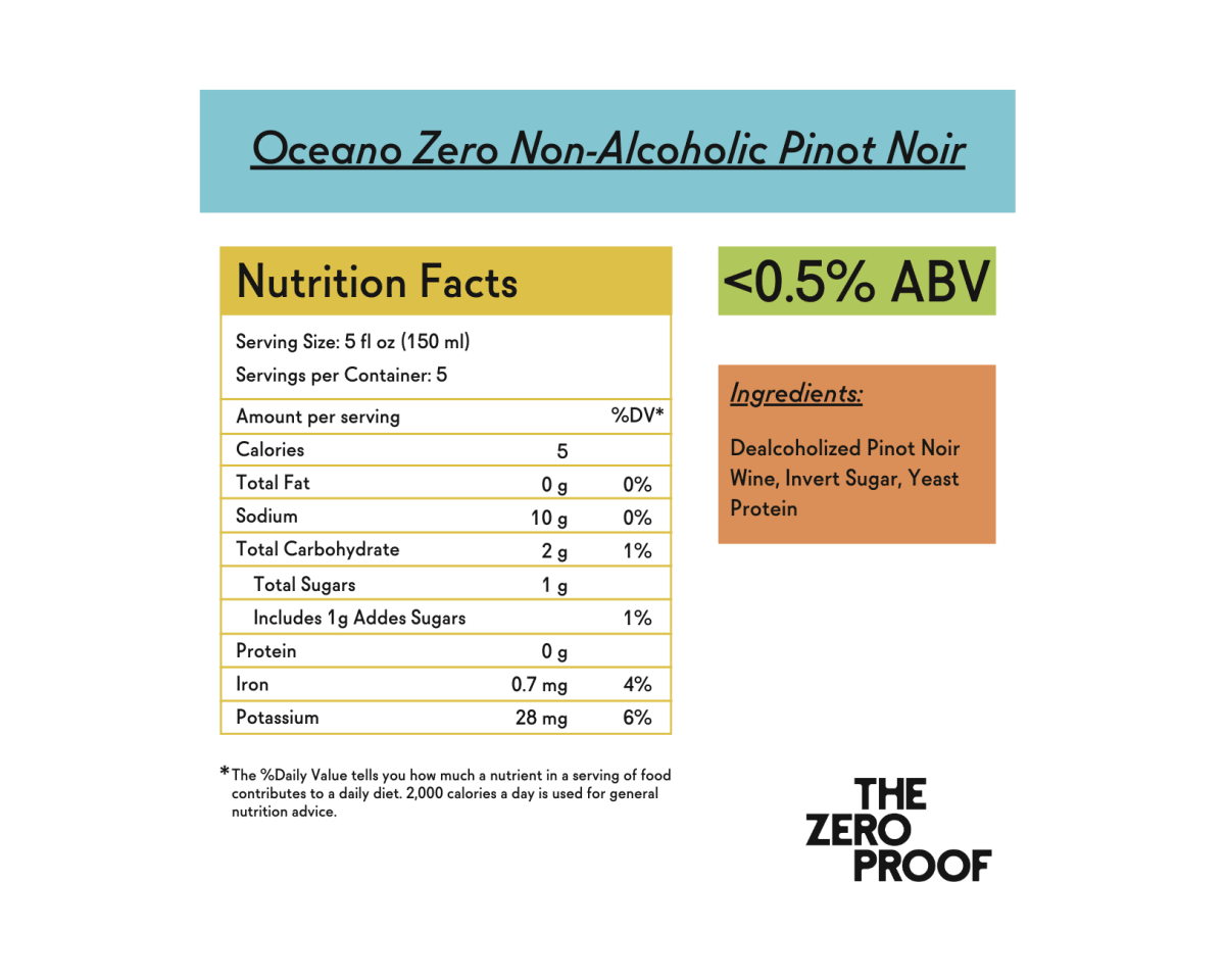 Oceano Zero Non - Alcoholic Pinot Noir - The Zero Proof