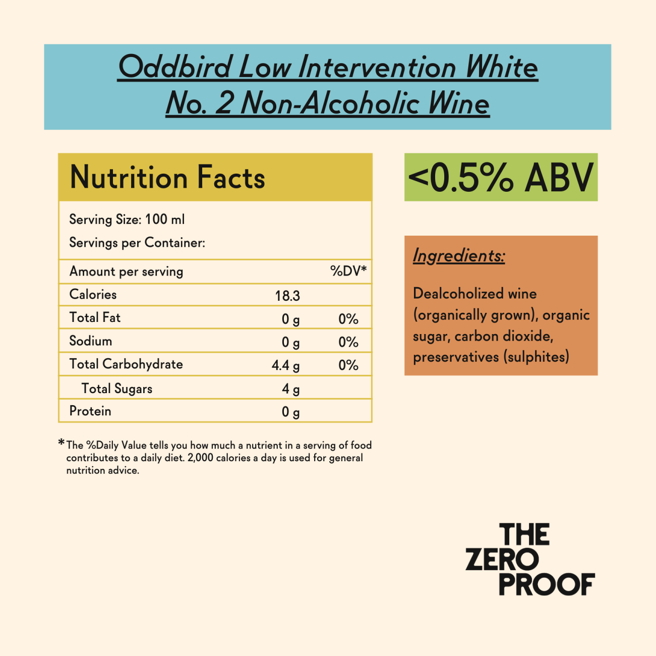 Oddbird Low Intervention White No. 2 Non - Alcoholic Wine - The Zero Proof