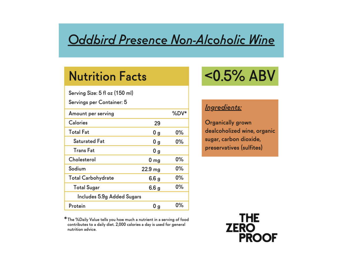 Oddbird Presence Non - Alcoholic Wine - The Zero Proof