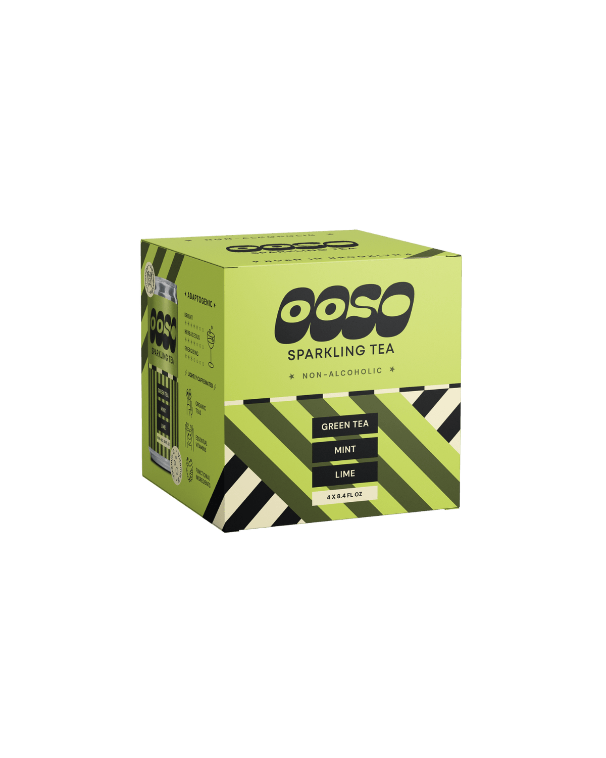 OOSO Green Tea Mint Lime Non-Alcoholic Sparkling Tea