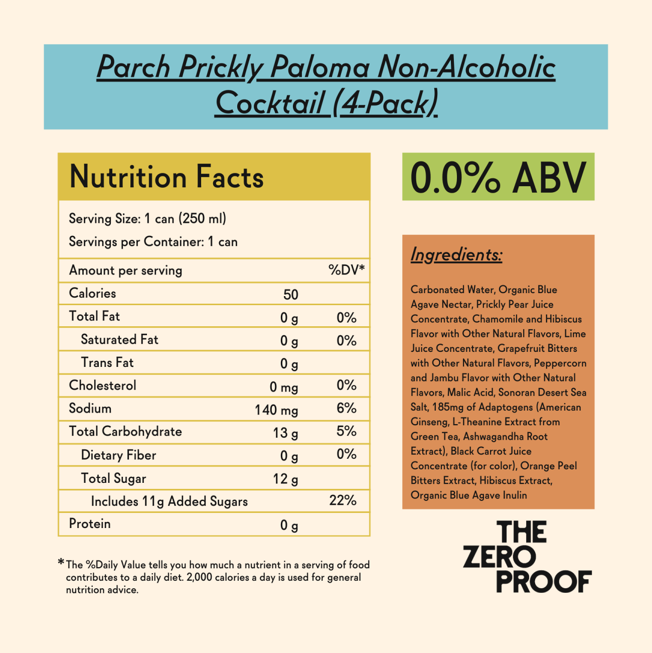 Parch Prickly Paloma Non - Alcoholic Cocktail (4 - Pack) - The Zero Proof
