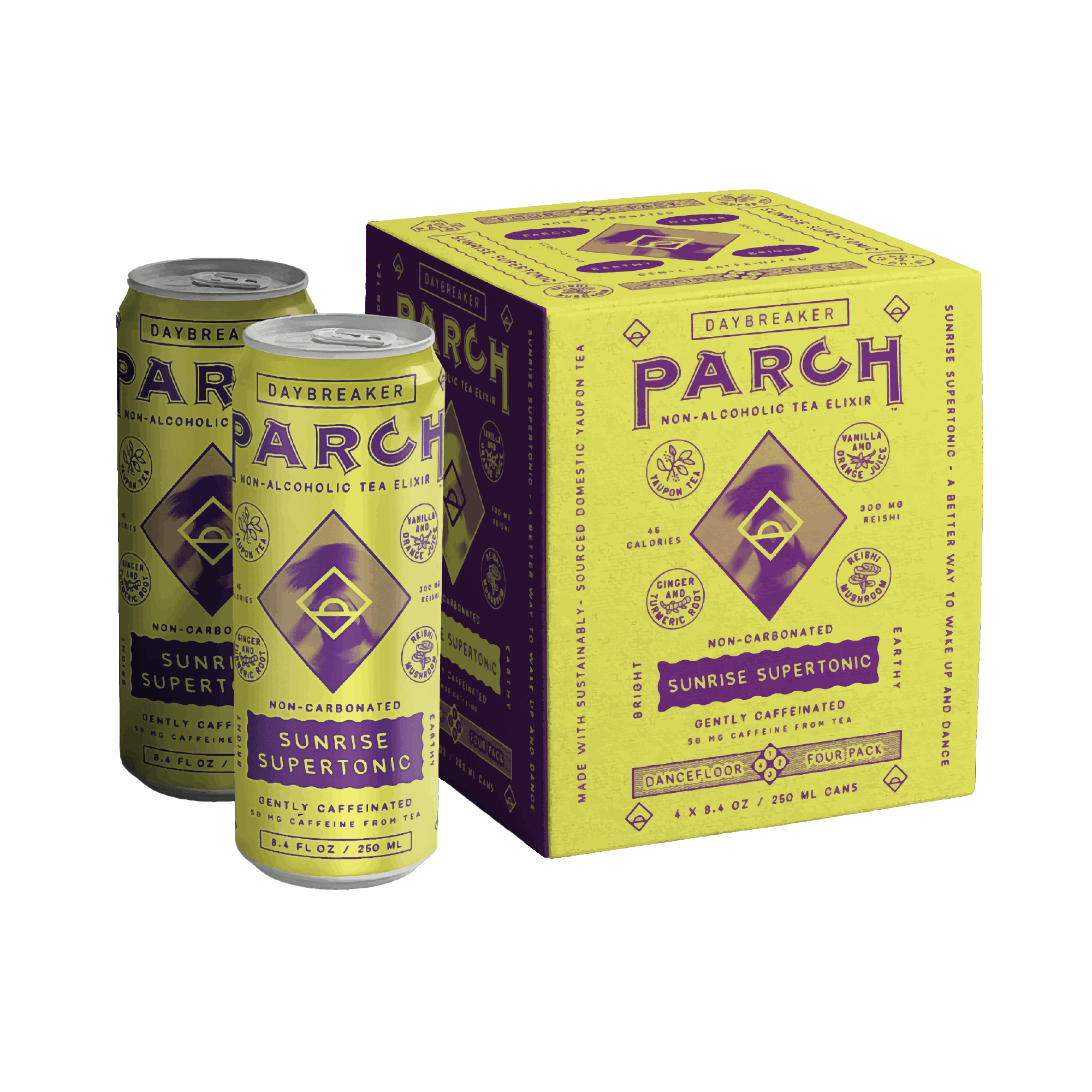 Parch x Daybreaker Sunrise Supertonic Non - Alcoholic Tea Elixir (4 - pack) - The Zero Proof