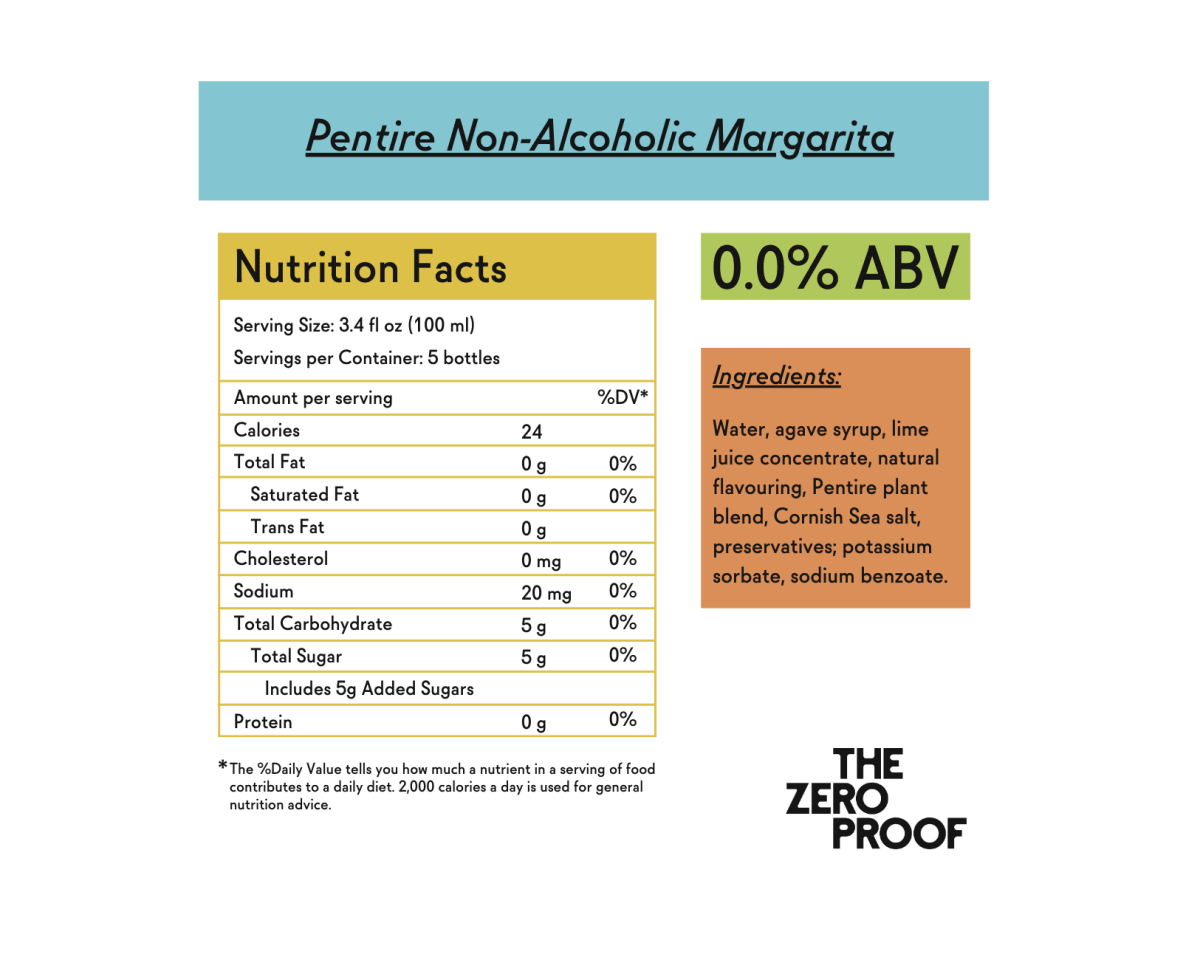 Pentire Non - Alcoholic Margarita - The Zero Proof
