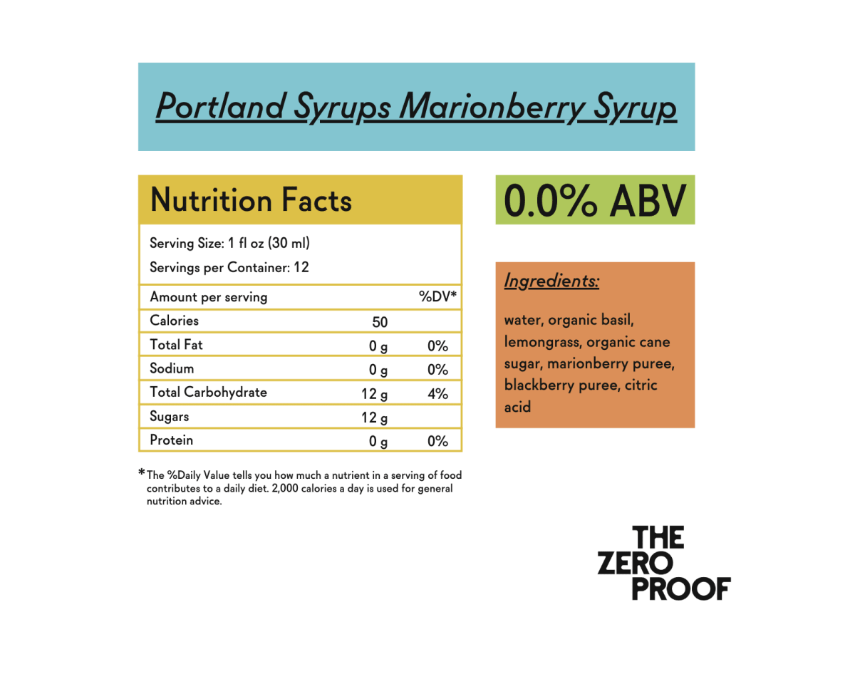 Portland Syrups Marionberry Syrup - The Zero Proof
