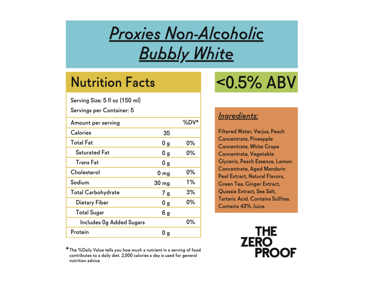 Proxies Non - Alcoholic Bubbly White - The Zero Proof