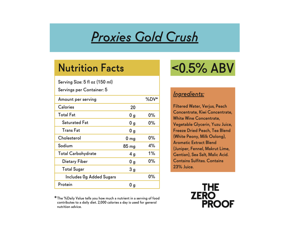 Proxies Non - Alcoholic Gold Crush - The Zero Proof