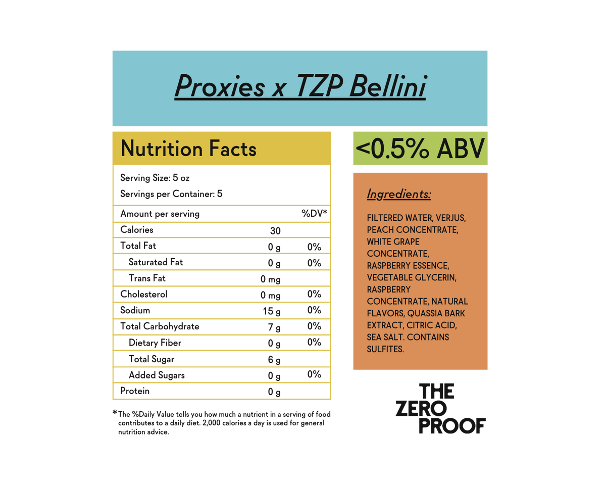 Proxies x TZP: Non-Alcoholic Bellini