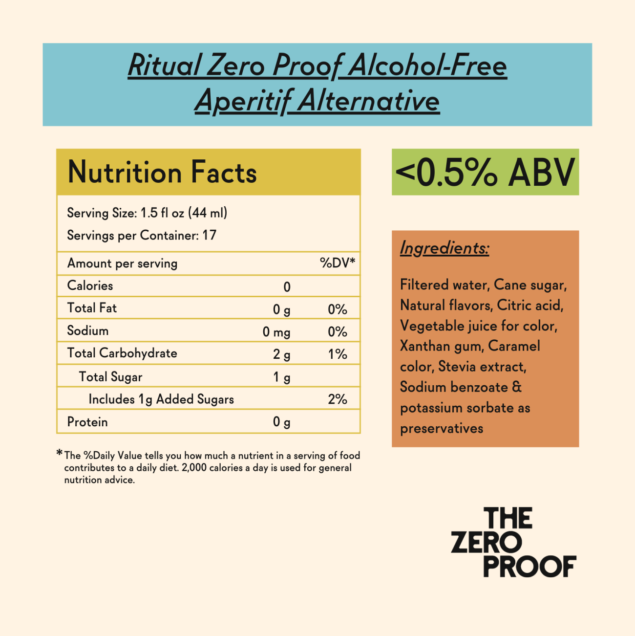 Ritual Zero Proof Alcohol - Free Aperitif Alternative - The Zero Proof