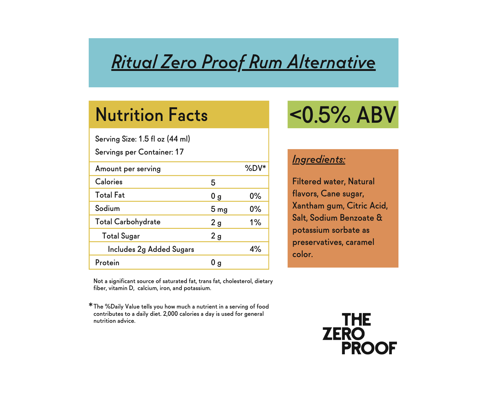 Ritual Zero Proof Rum Alternative - The Zero Proof