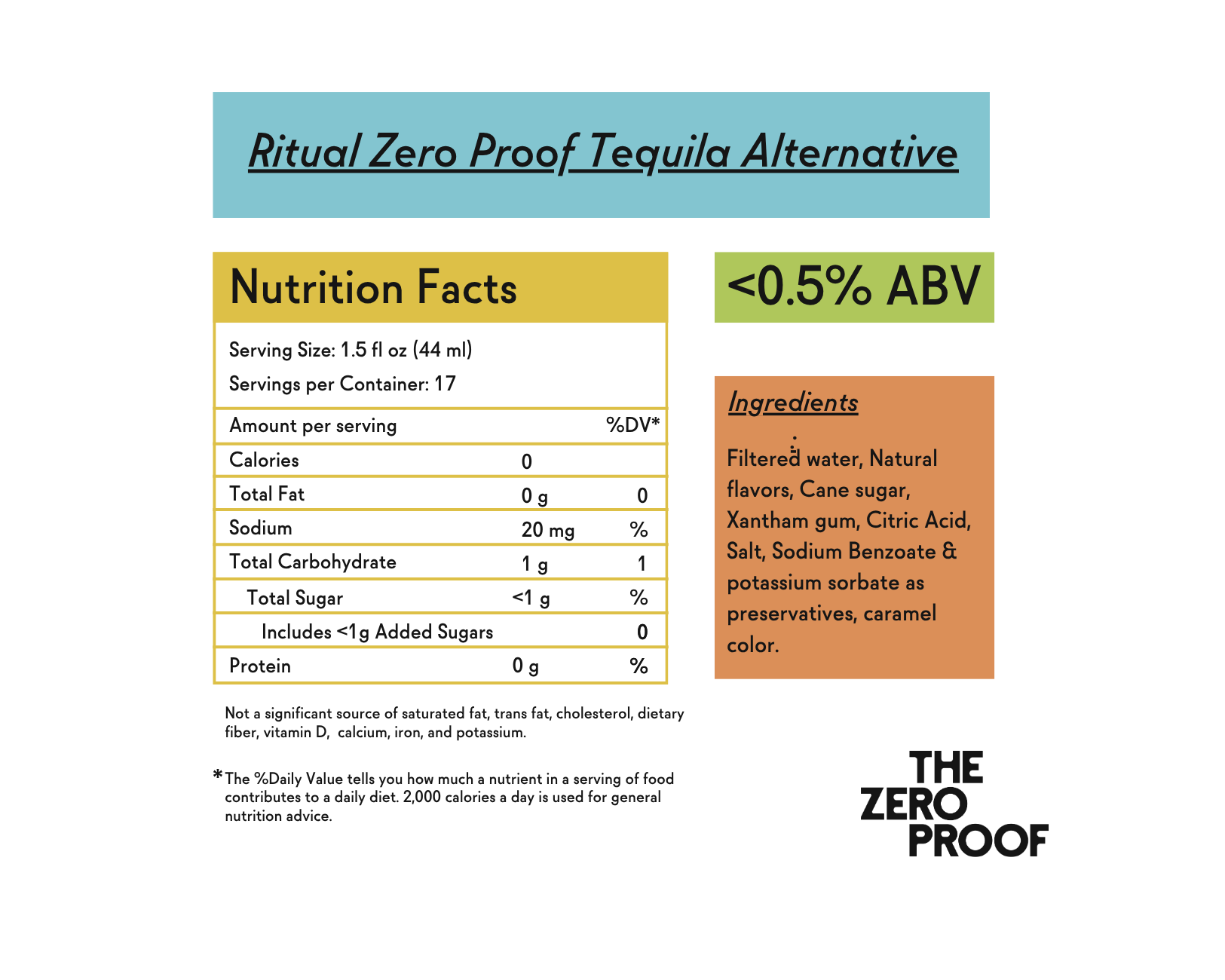 Ritual Zero Proof Tequila Alternative - The Zero Proof