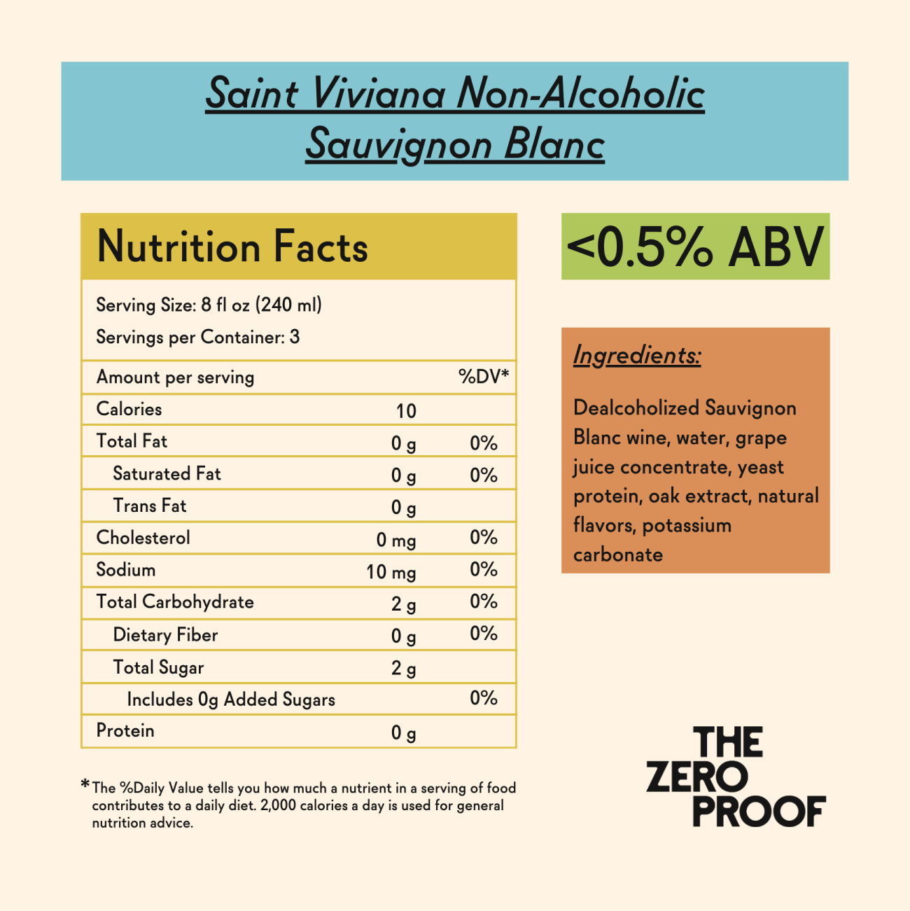 Saint Viviana Non - Alcoholic Sauvignon Blanc - The Zero Proof