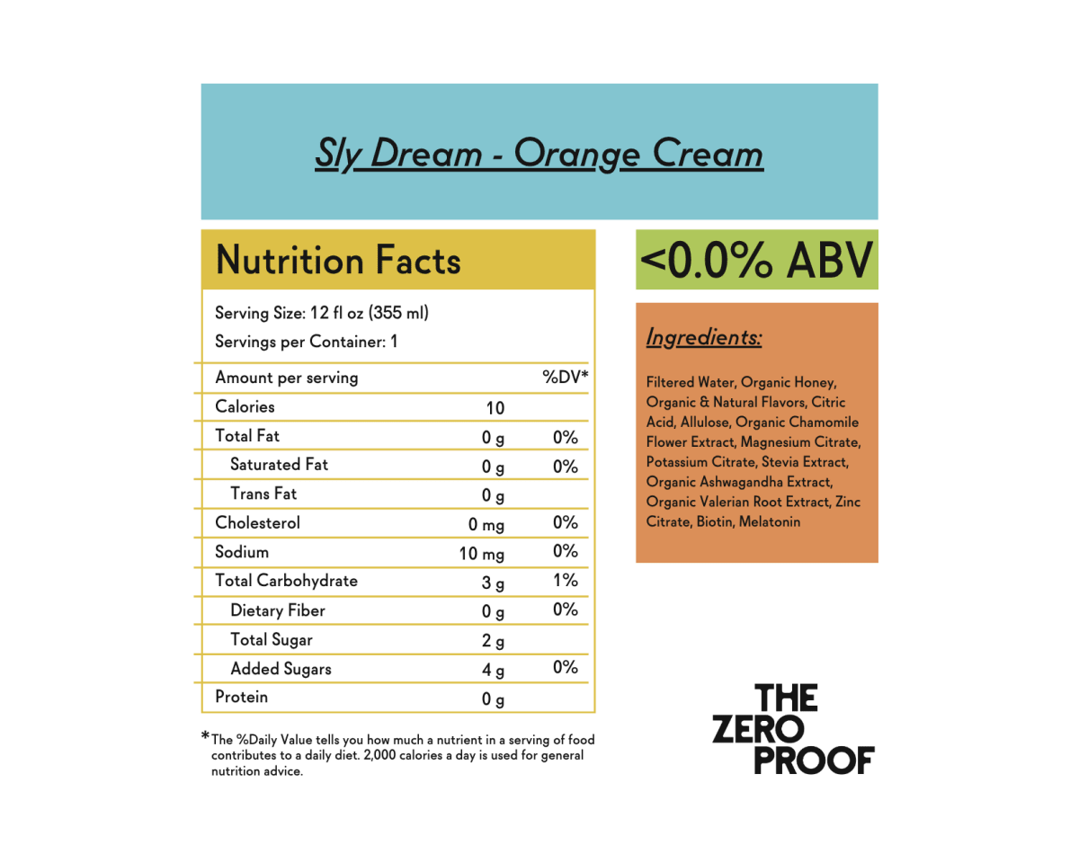 Sly Dream - Orange Cream - The Zero Proof