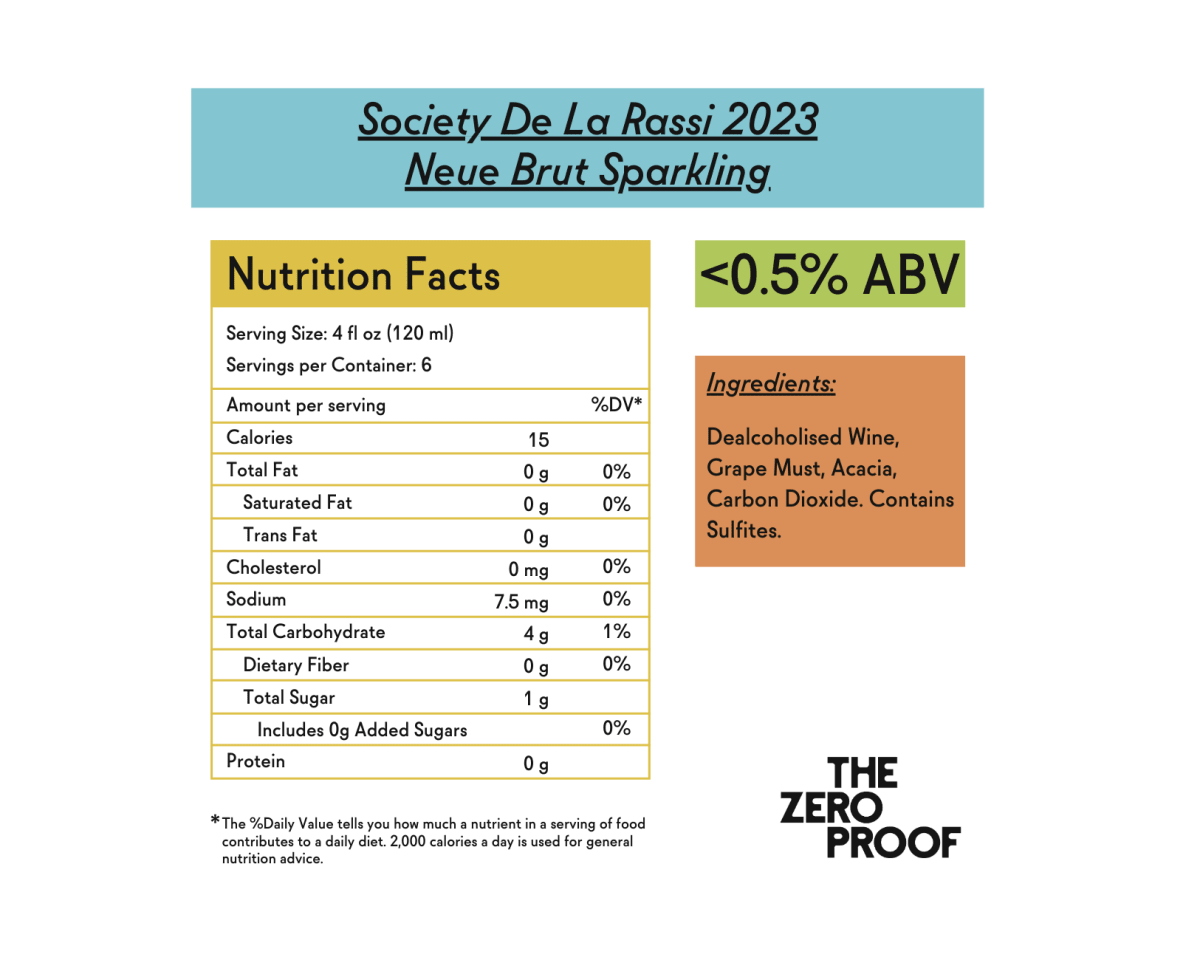 Society De La Rassi 2023 Neue Brut Non - Alcoholic Sparkling - The Zero Proof