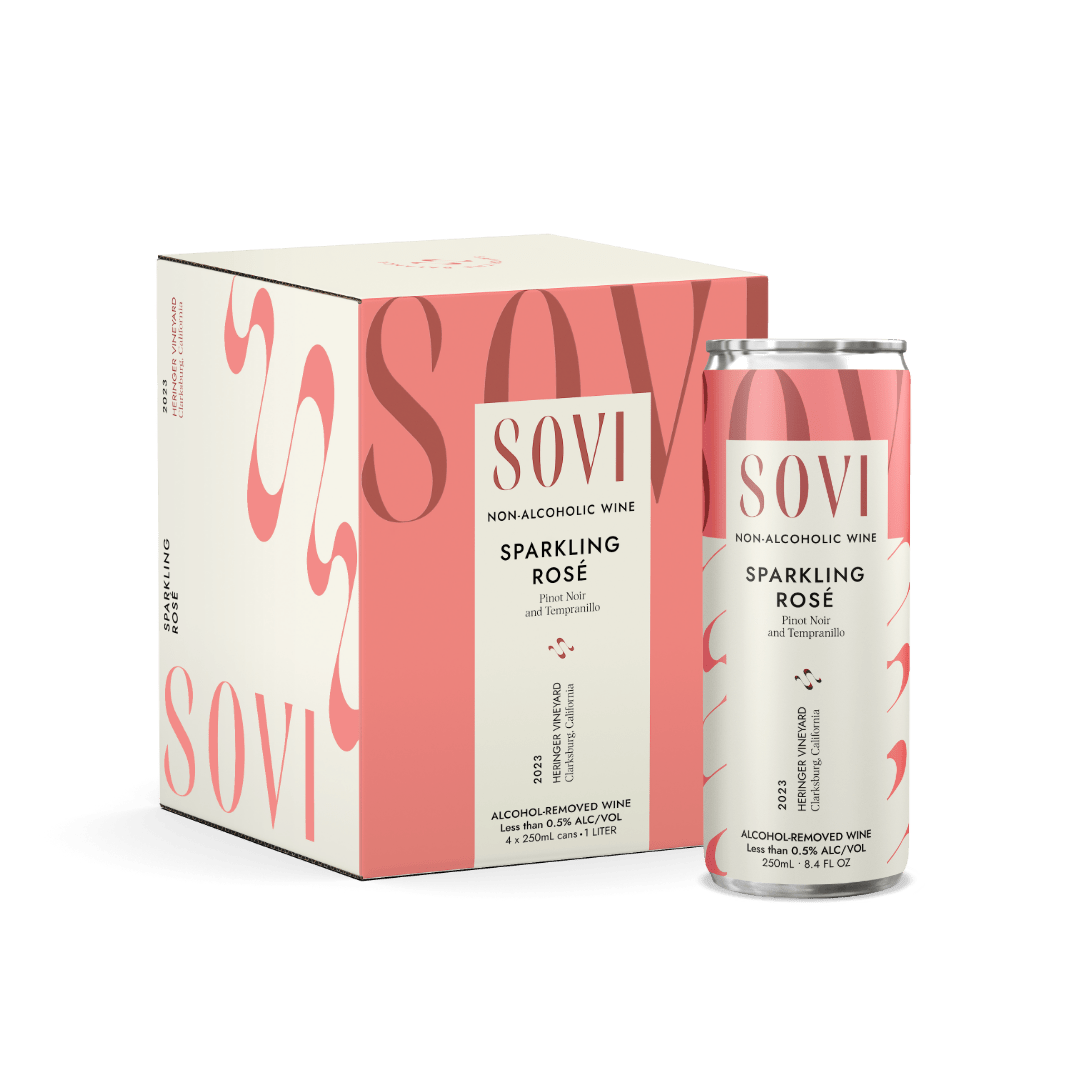 Sovi Non - Alcoholic Sparkling Rosé (4 - Pack) - The Zero Proof