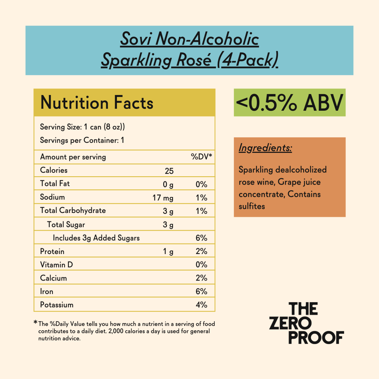 Sovi Non - Alcoholic Sparkling Rosé (4 - Pack) - The Zero Proof