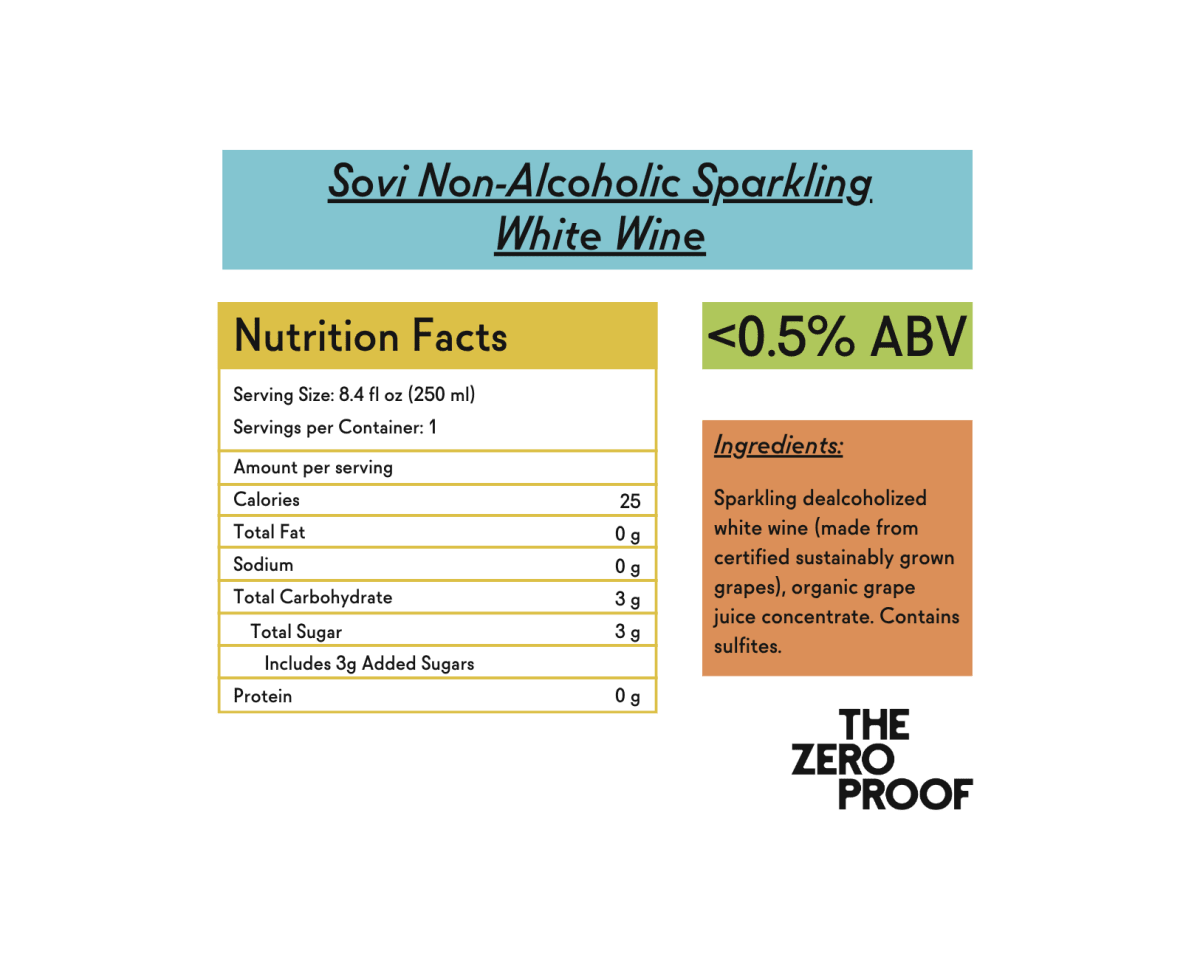 Sovi Non-Alcoholic Sparkling White Wine - The Zero Proof