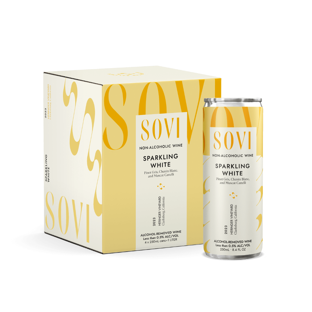 Sovi Sparkling White Wine (4 - pack) - The Zero Proof