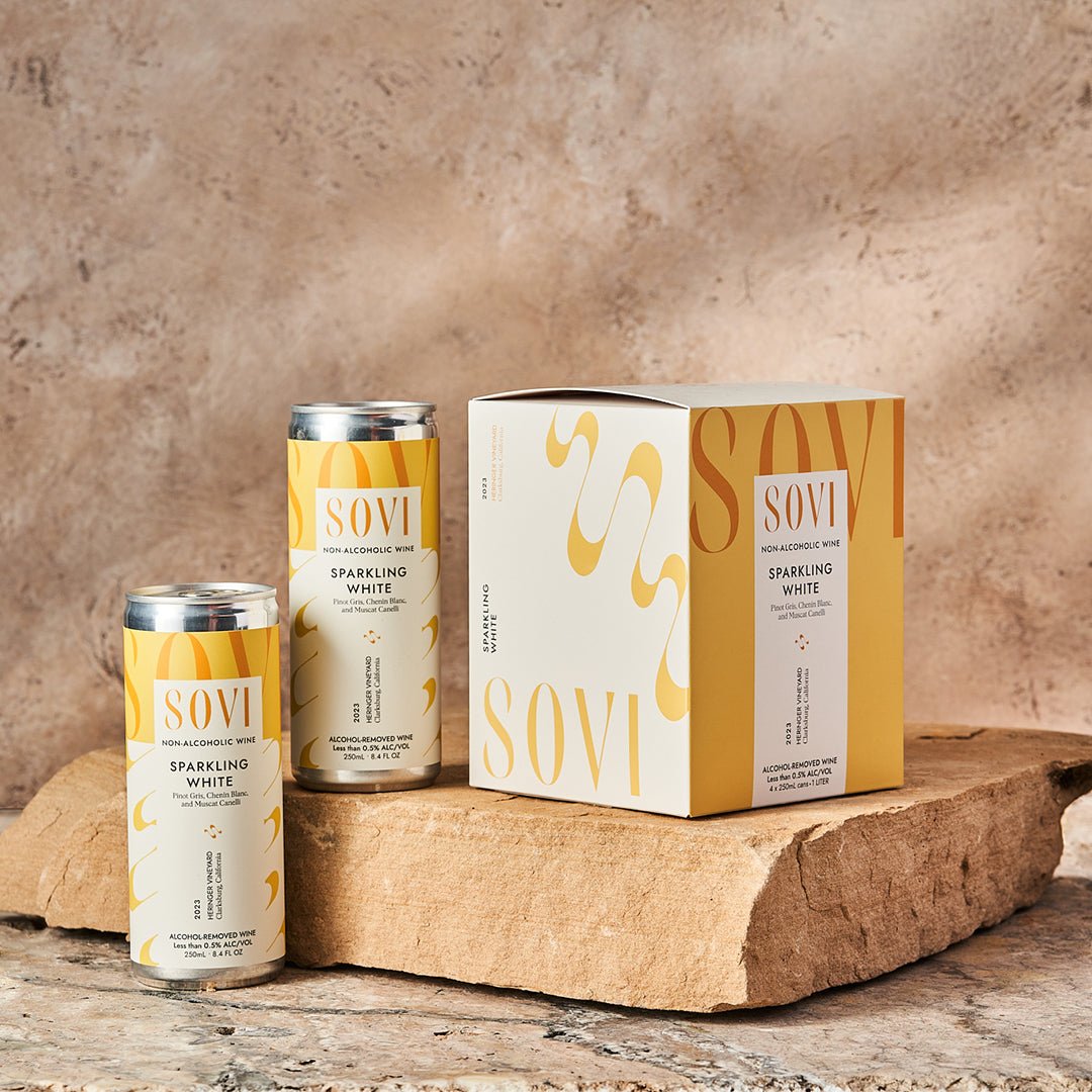 Sovi Sparkling White Wine (4 - pack) - The Zero Proof