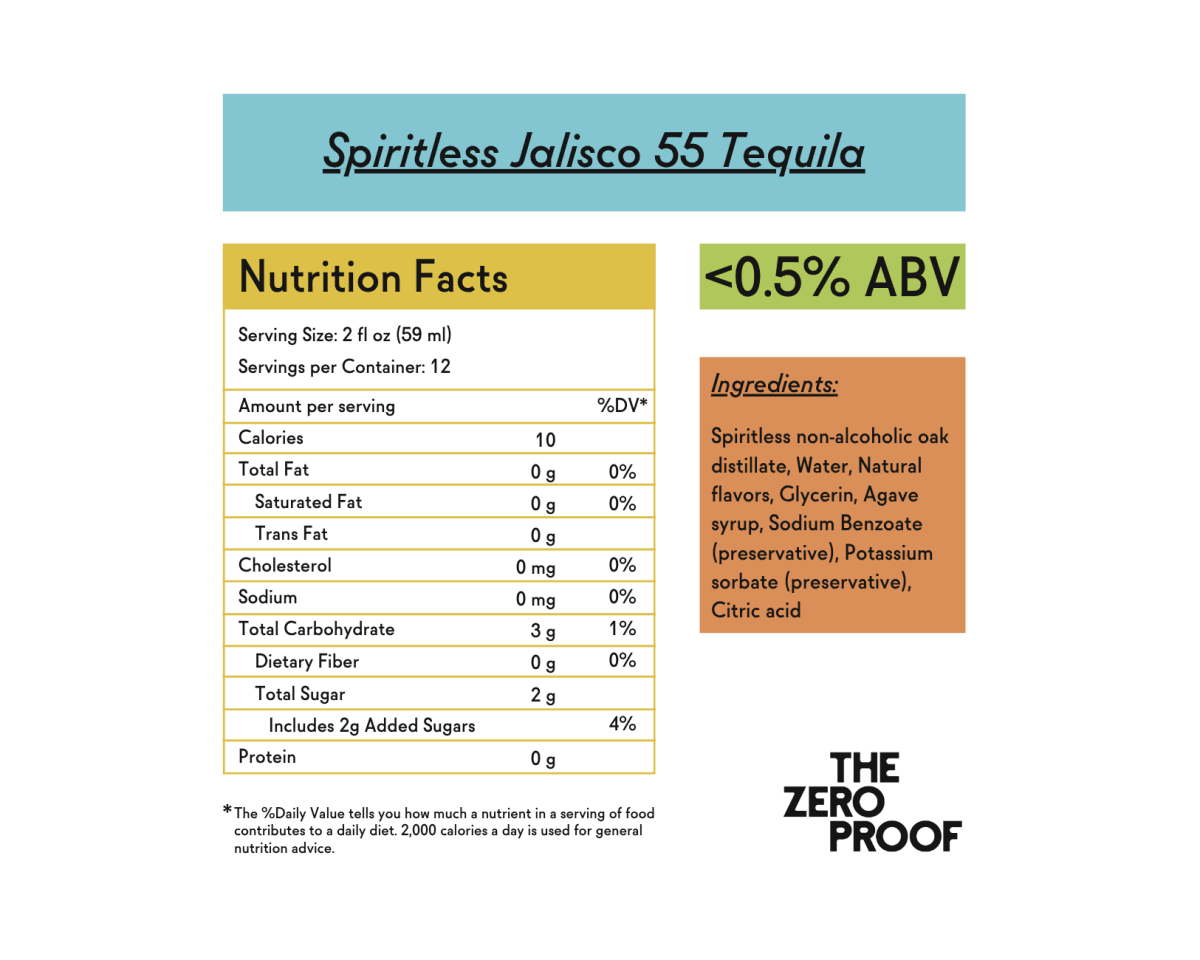 Spiritless Jalisco 55 Non - Alcoholic Tequila - The Zero Proof