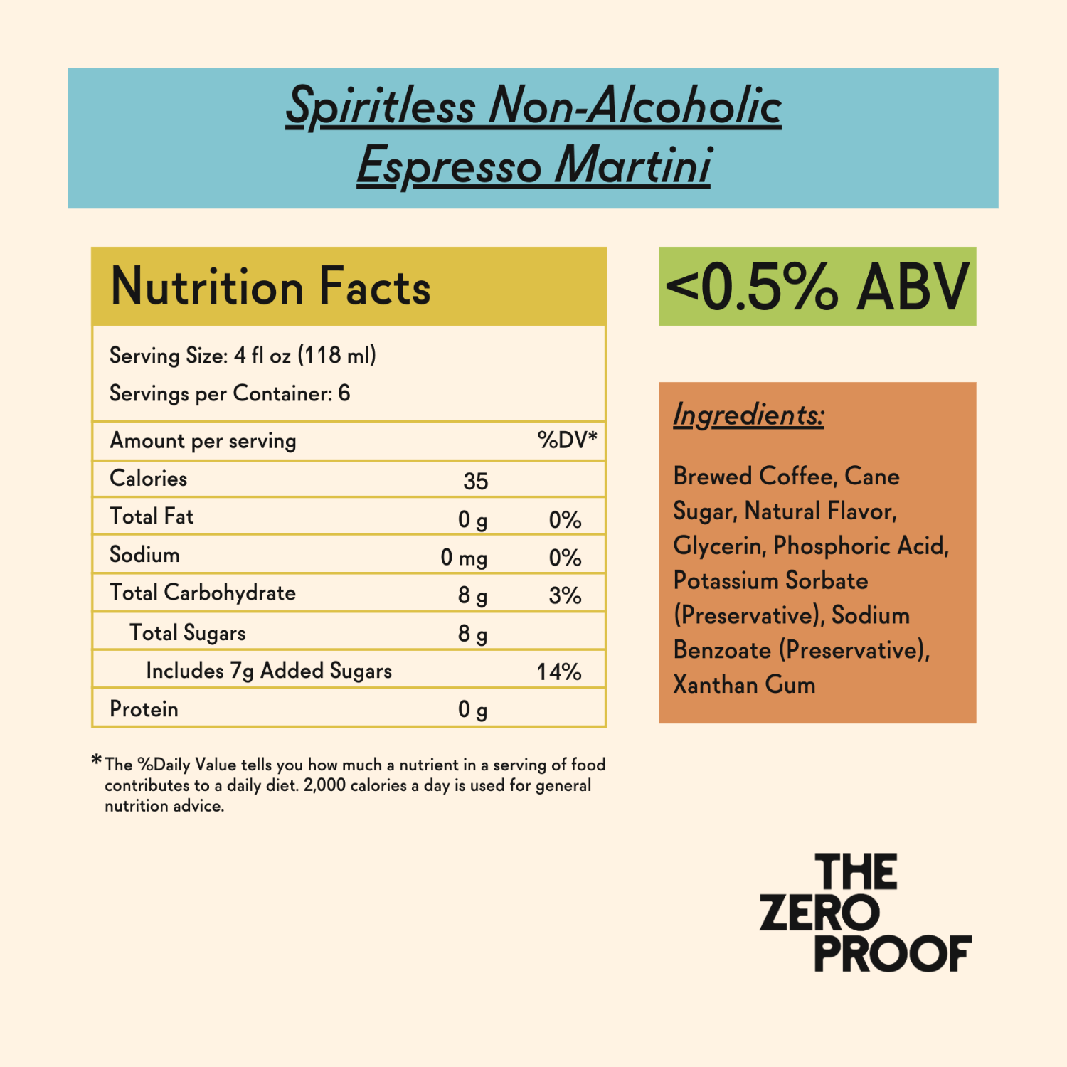 Spiritless Non - Alcoholic Espresso Martini - The Zero Proof