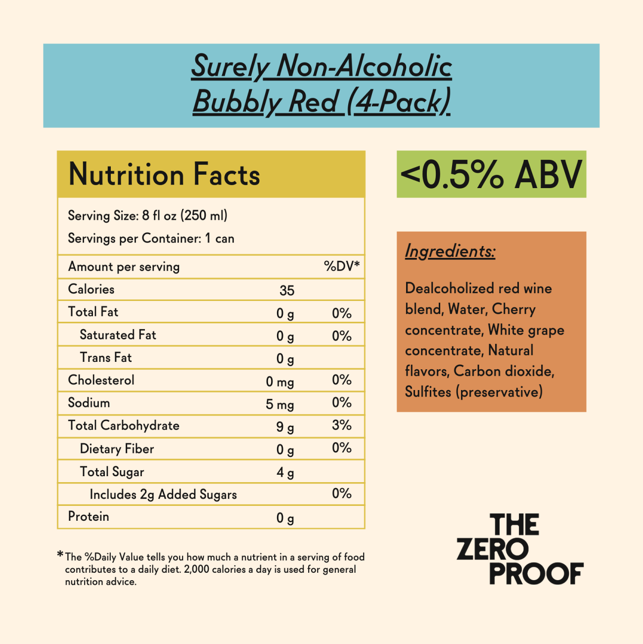 Surely Non - Alcoholic Bubbly Red (4 - Pack) - The Zero Proof