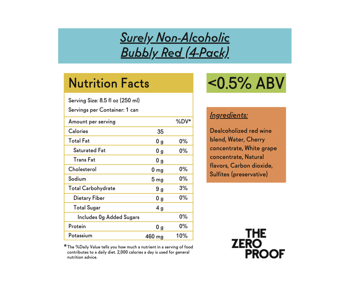 Surely Non-Alcoholic Bubbly Red - The Zero Proof