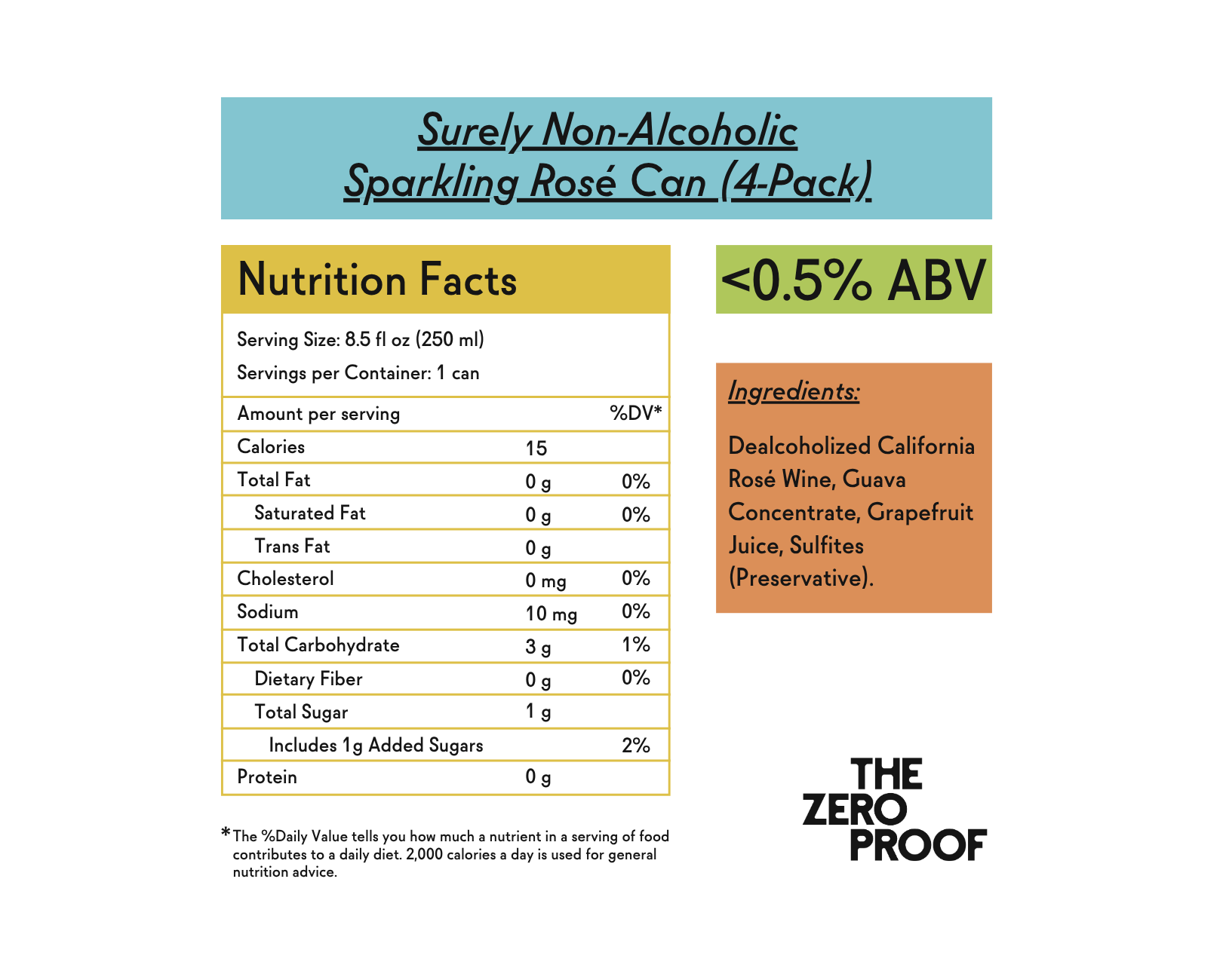 Surely Non - Alcoholic Sparkling Rosé Can (4 - Pack) - The Zero Proof